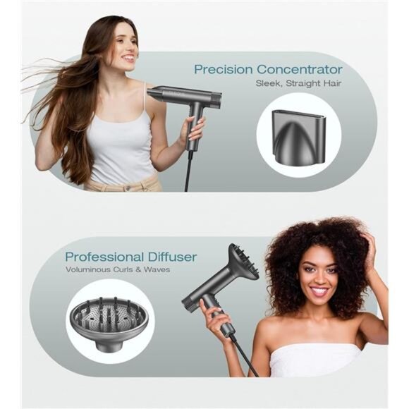 Blow Dryer,110000RPM High-Speed Brushless Motor, Fast-Drying Negative Ions - Picture 6 of 7